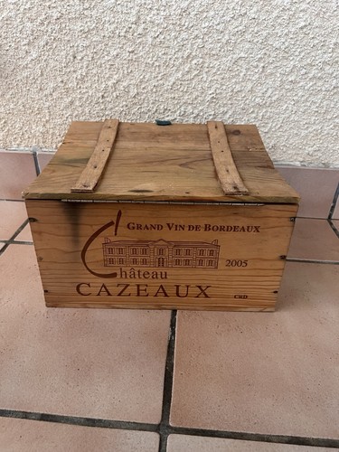 Caisse vin bois vintage - bois,